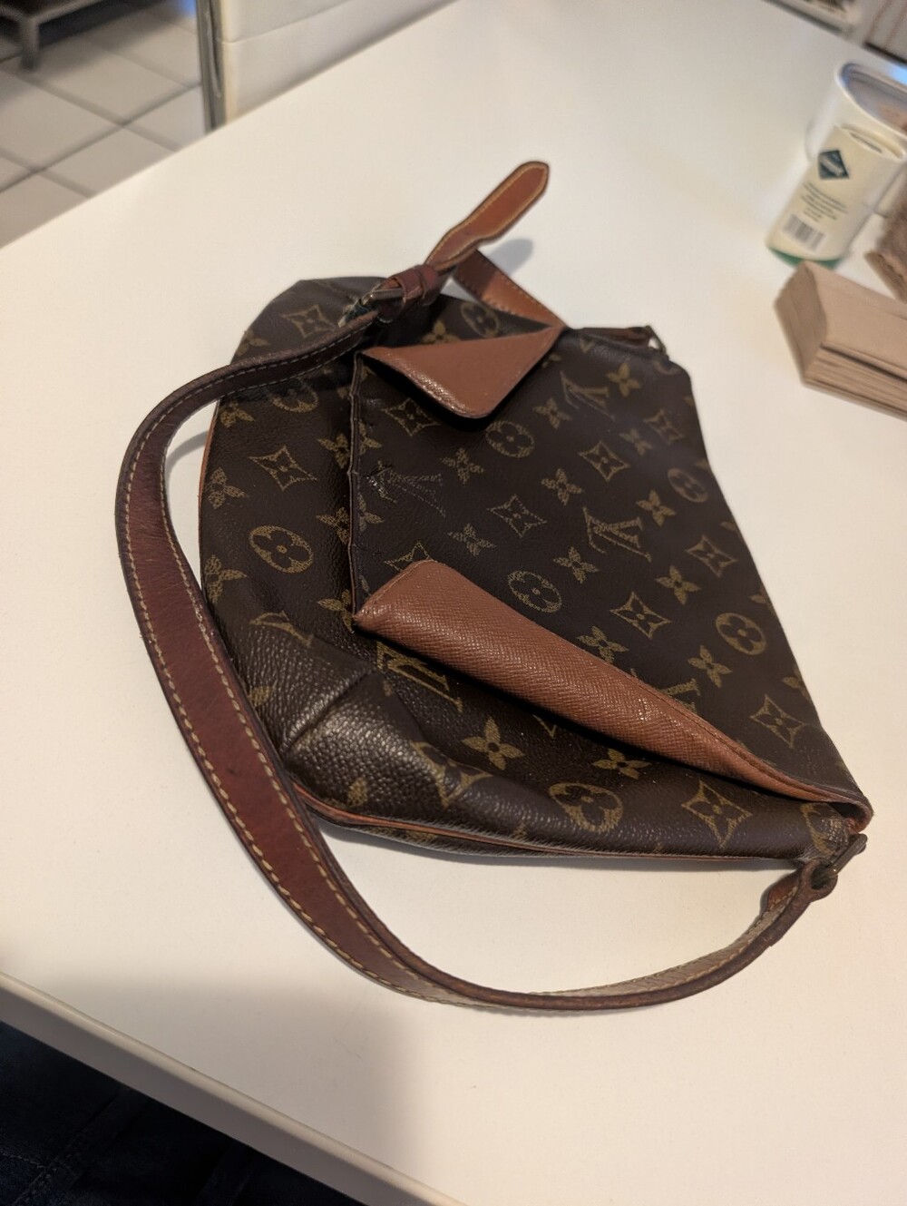 Louis Vuitton Brown Monogram Canvas Shoulder Bag